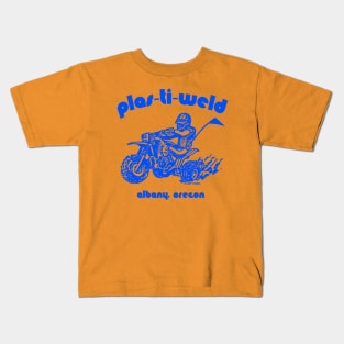 Plas-Ti-Weld the fender mender in blue Kids T-Shirt